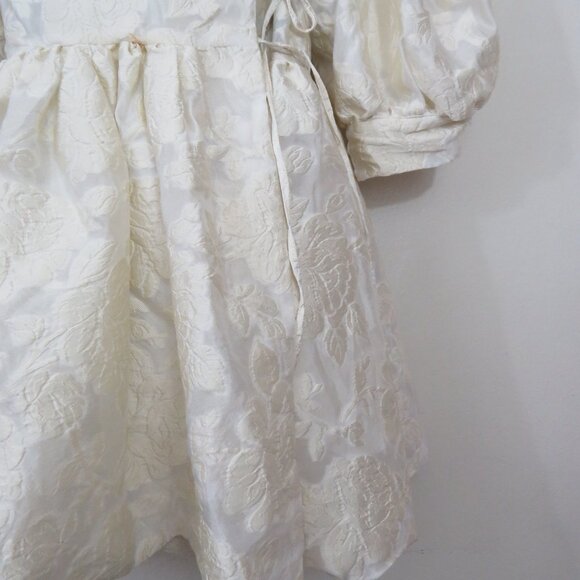 Dream Sister Jane Size Medium Jacquard Wrap Dress Ivory - Picture 5 of 10